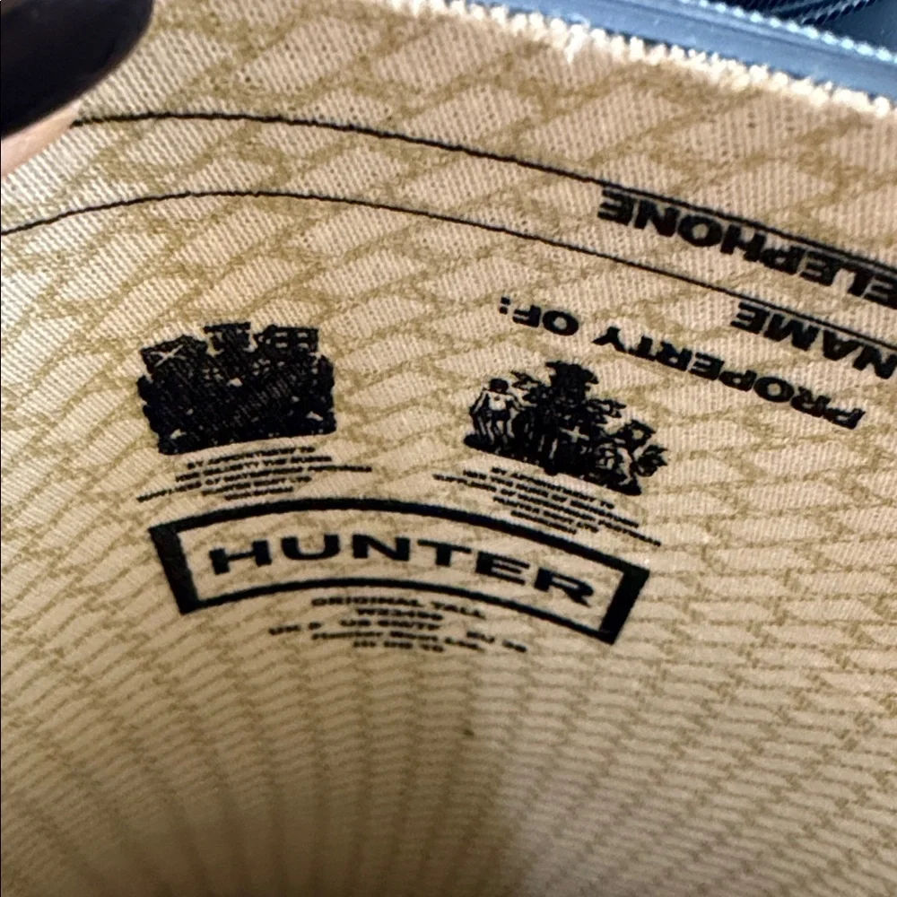 New Without Tags Hunter Original Tall Navy Waterproof Boots - Picture 4 of 9